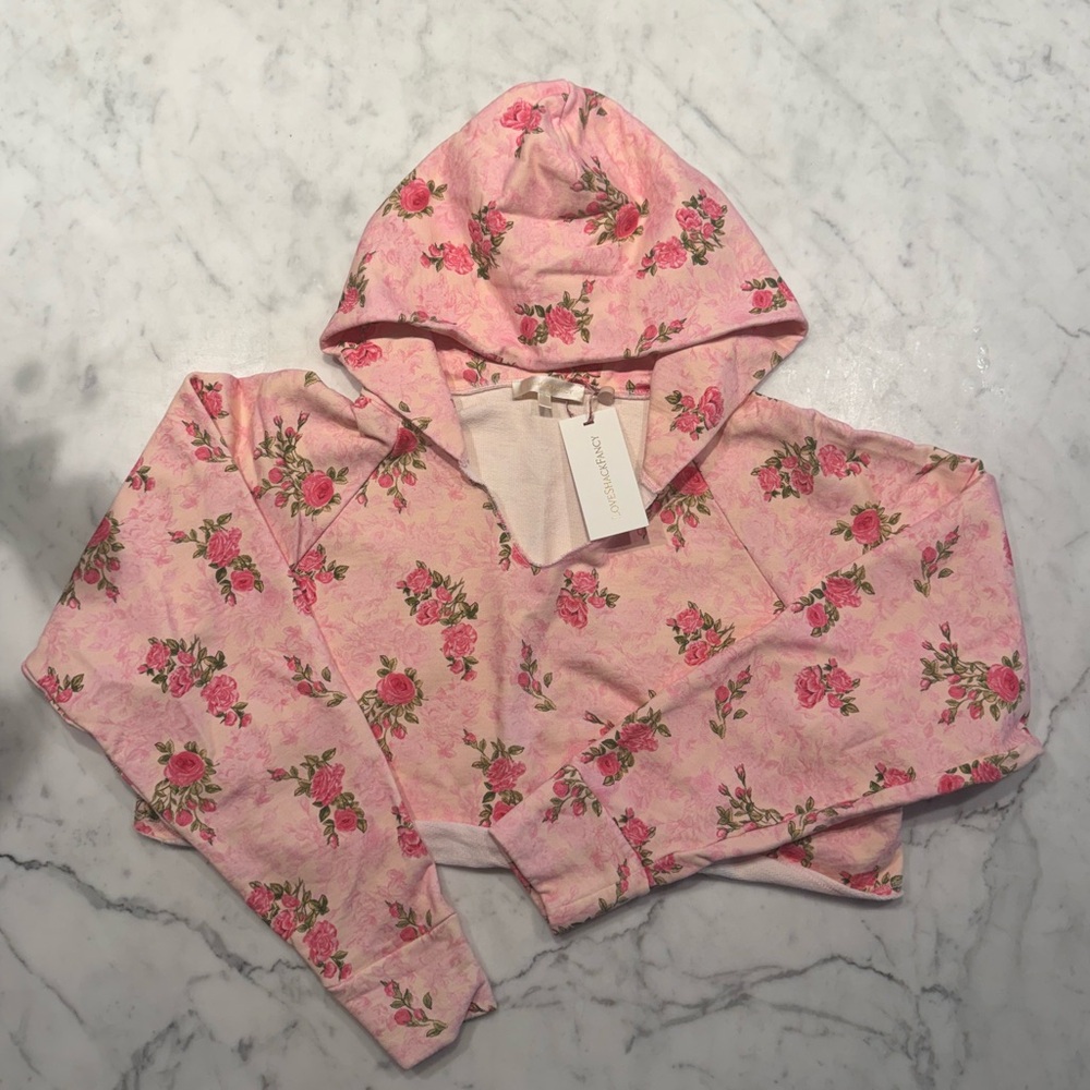 Like new LoveShackFancy Crop Sweatshirt